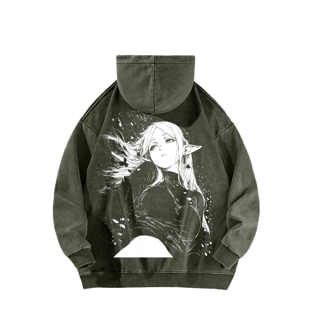 Frieren Unisex Washed Hoodie 2602003222