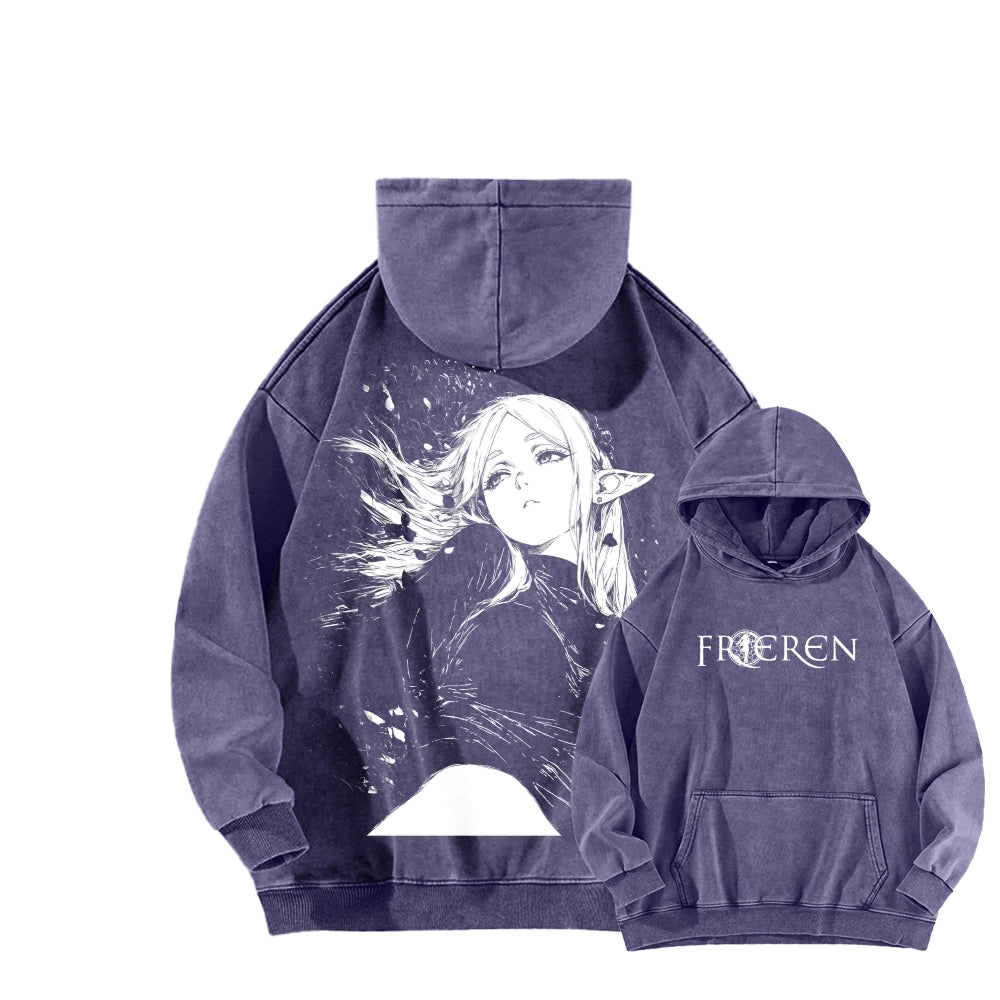 Frieren Unisex Washed Hoodie 2602003222