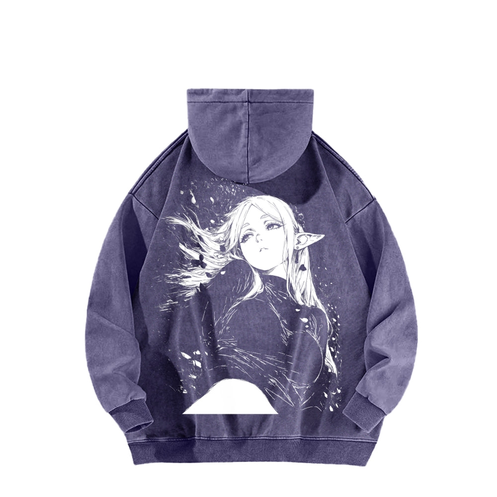 Frieren Unisex Washed Hoodie 2602003222