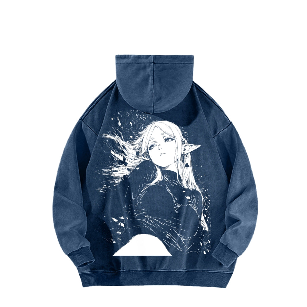 Frieren Unisex Washed Hoodie 2602003222