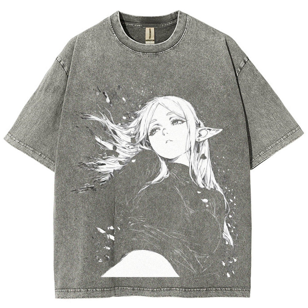 Frieren Unisex Fit Washed T-Shirt 2602010131