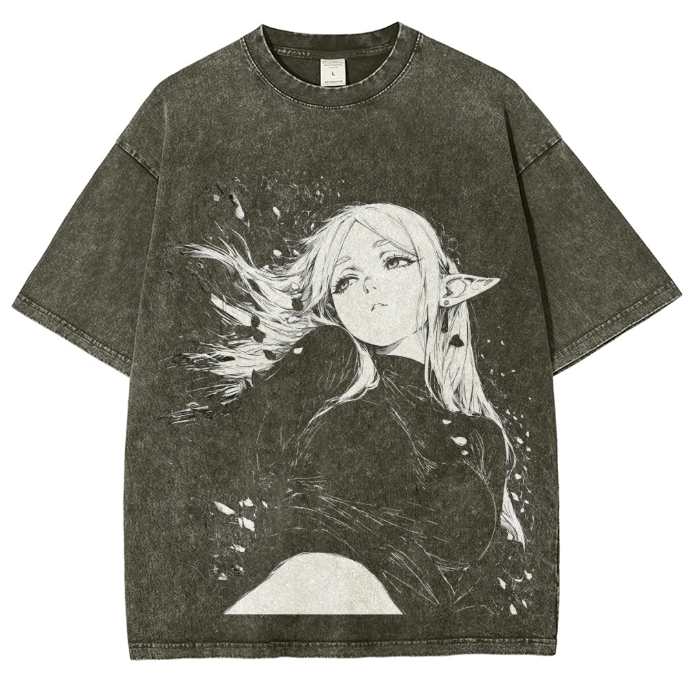 Frieren Unisex Fit Washed T-Shirt 2602010131