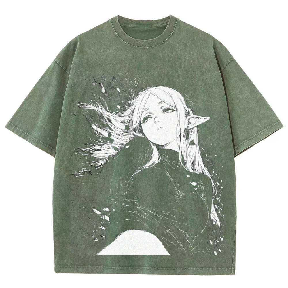 Frieren Unisex Fit Washed T-Shirt 2602010131