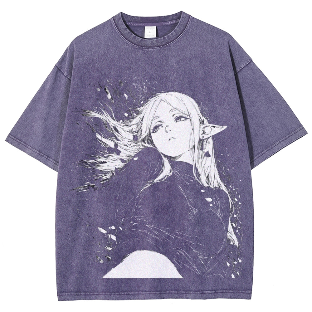 Frieren Unisex Fit Washed T-Shirt 2602010131