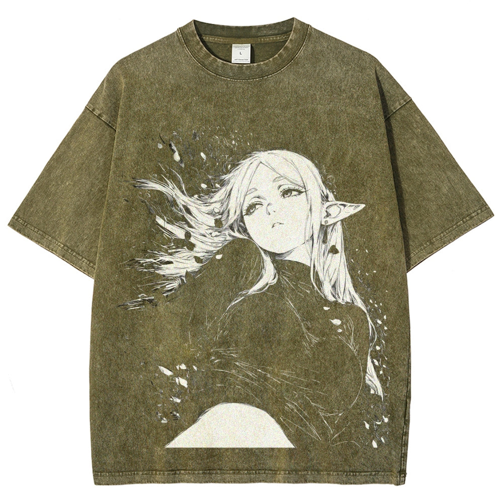 Frieren Unisex Fit Washed T-Shirt 2602010131