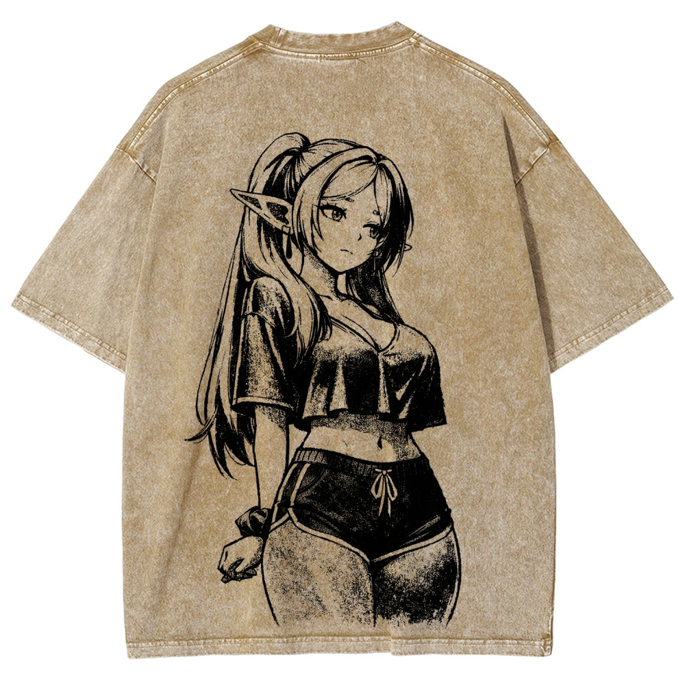 Frieren Unisex Fit Washed T-Shirt 2603002518