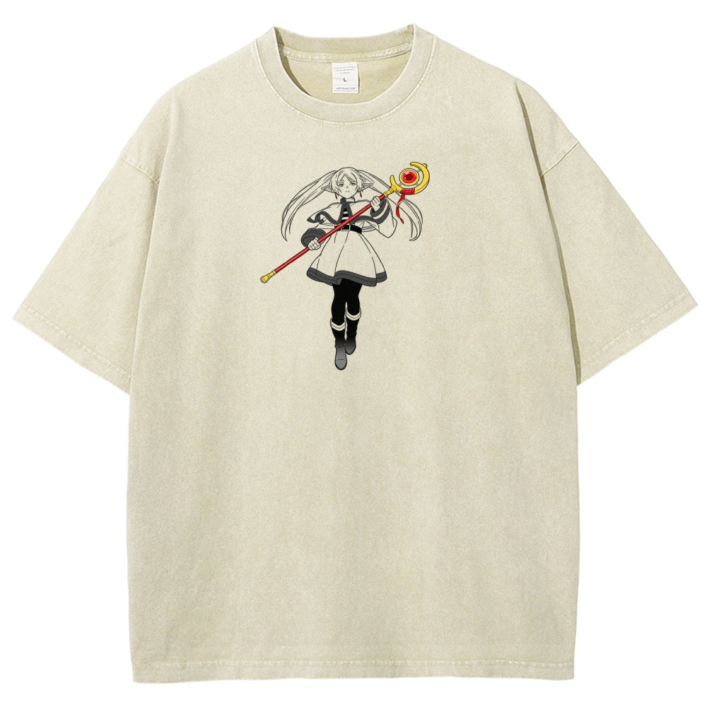 Frieren Unisex Fit Washed T-Shirt 2603002518