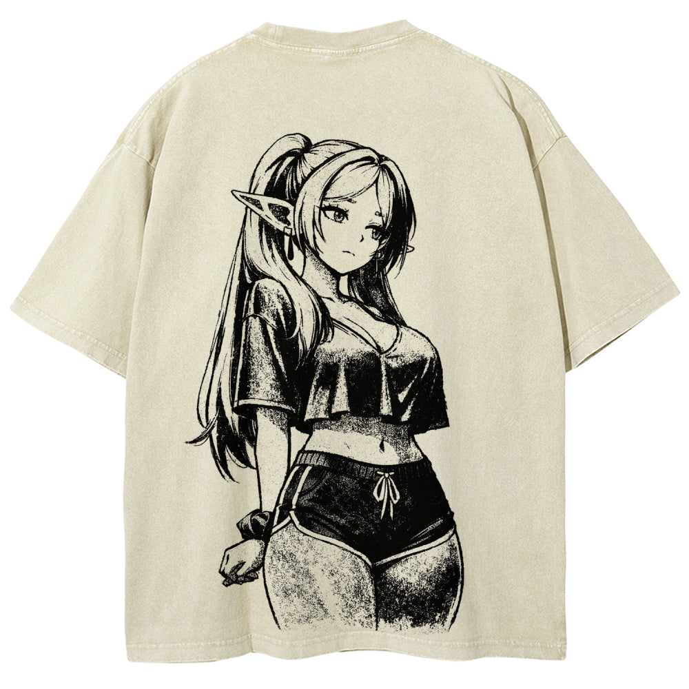 Frieren Unisex Fit Washed T-Shirt 2603002518