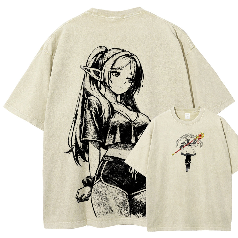 Frieren Unisex Fit Washed T-Shirt 2603002518