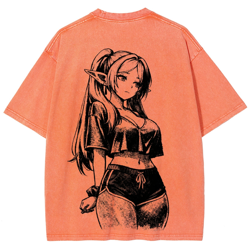 Frieren Unisex Fit Washed T-Shirt 2603002518