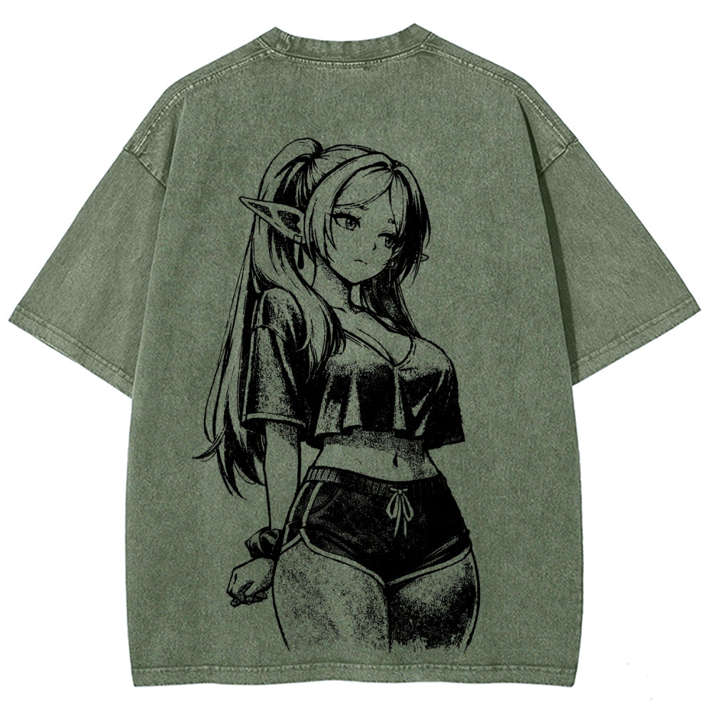 Frieren Unisex Fit Washed T-Shirt 2603002518