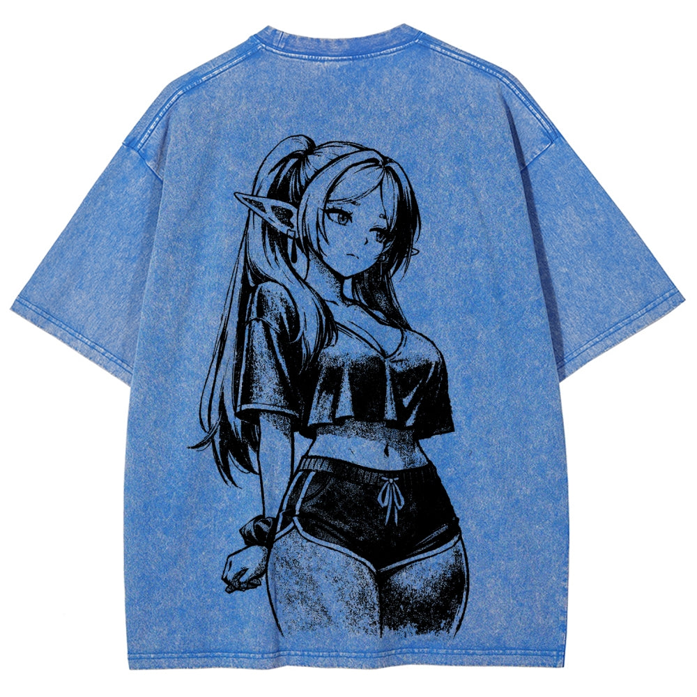 Frieren Unisex Fit Washed T-Shirt 2603002518