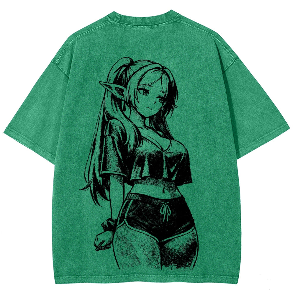 Frieren Unisex Fit Washed T-Shirt 2603002518