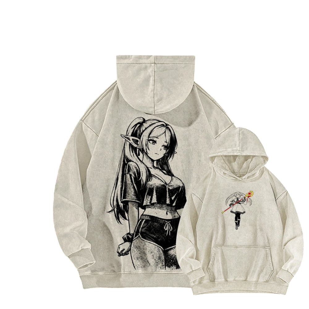 Frieren Unisex Washed Hoodie 2603002534