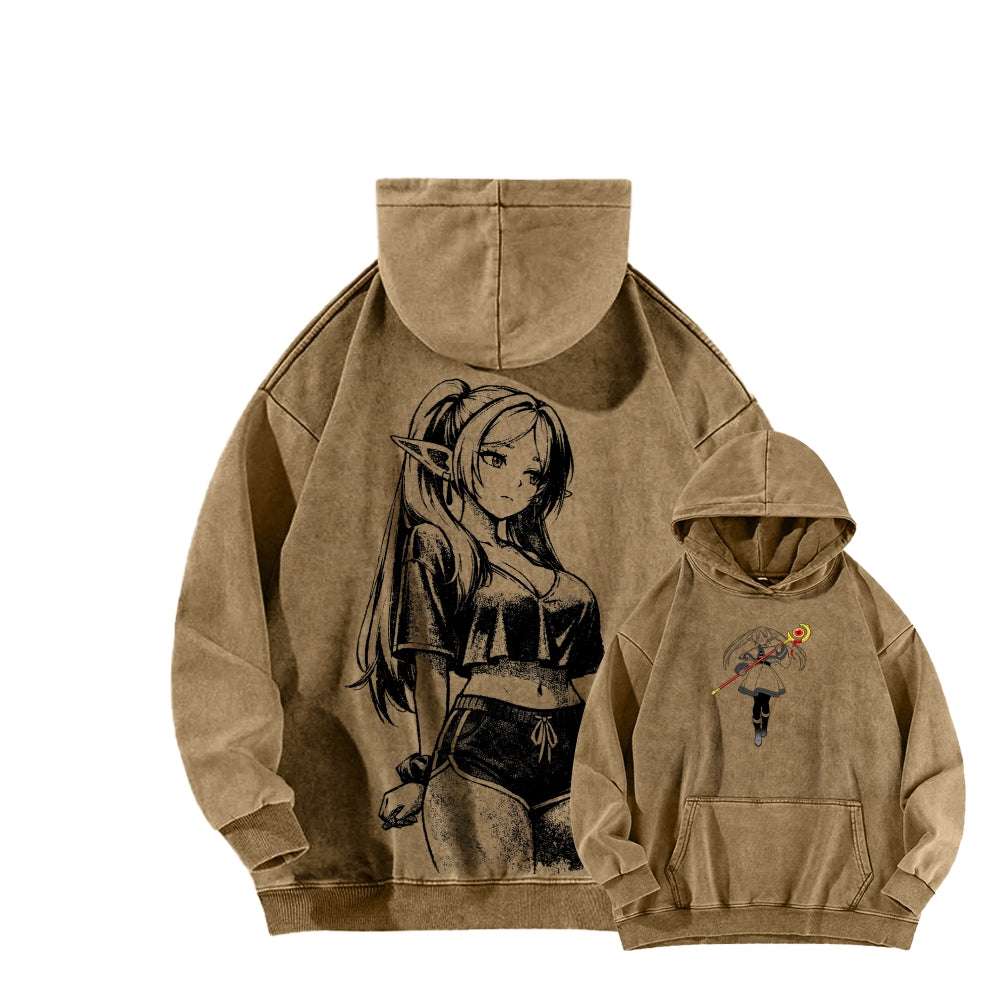 Frieren Unisex Washed Hoodie 2603002534