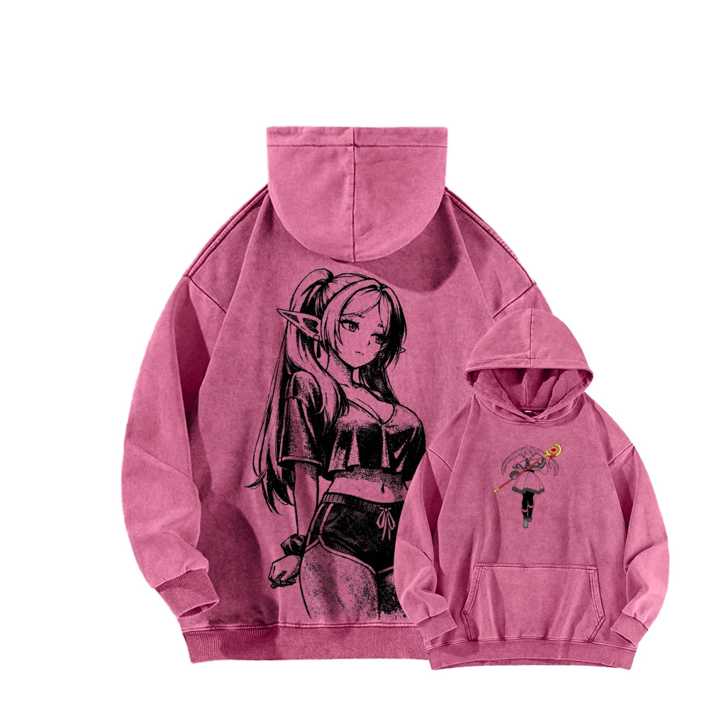 Frieren Unisex Washed Hoodie 2603002534