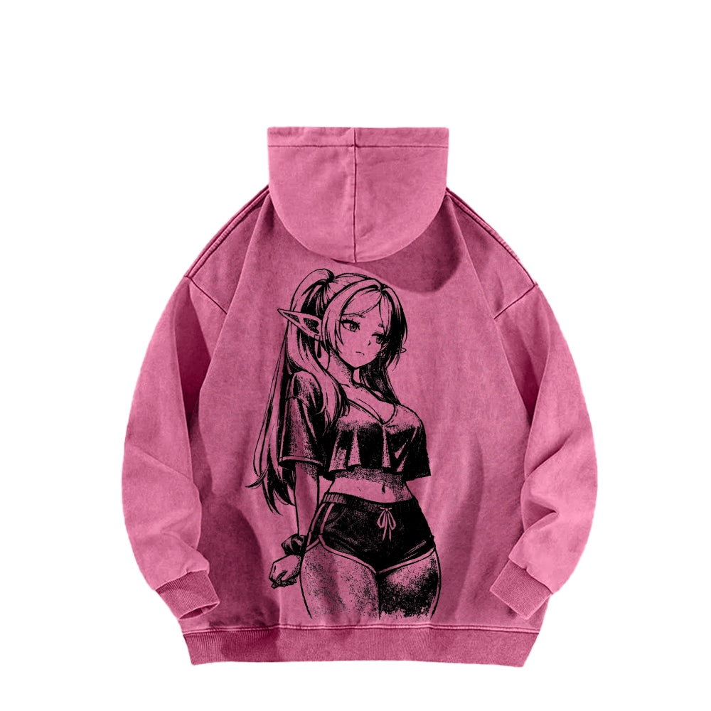 Frieren Unisex Washed Hoodie 2603002534