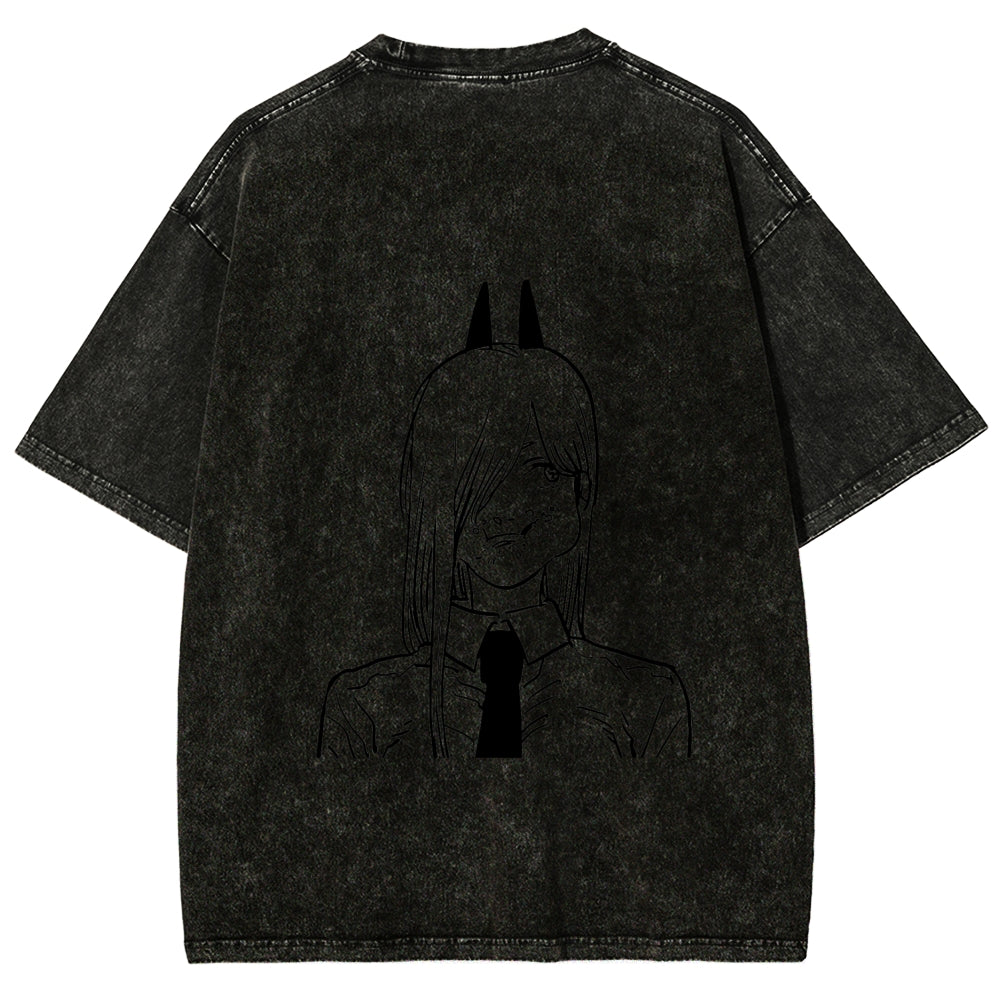 Chainsaw Man Unisex Fit Washed T-Shirt 2604004373