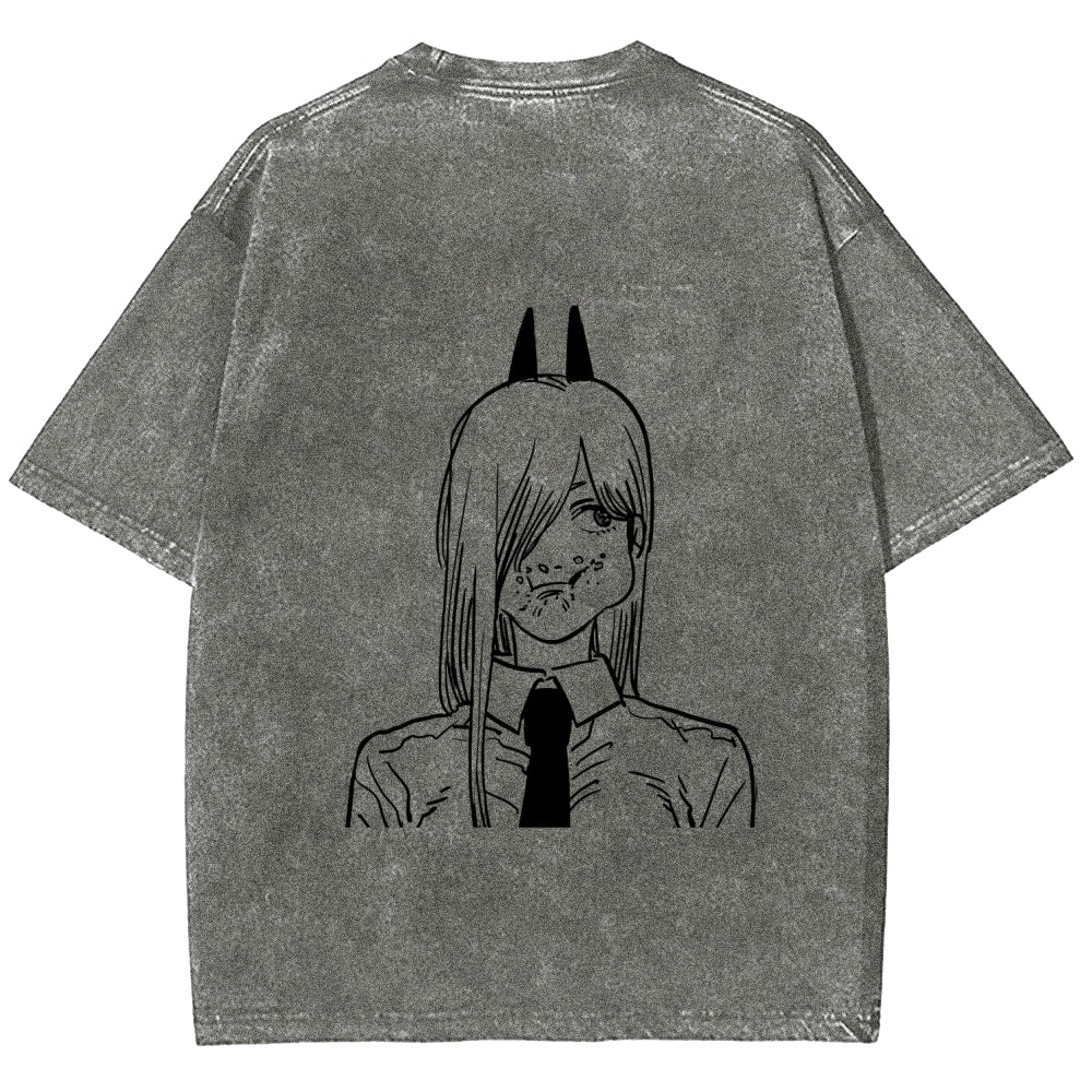 Chainsaw Man Unisex Fit Washed T-Shirt 2604004373