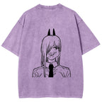 Chainsaw Man Unisex Fit Washed T-Shirt 2604004373