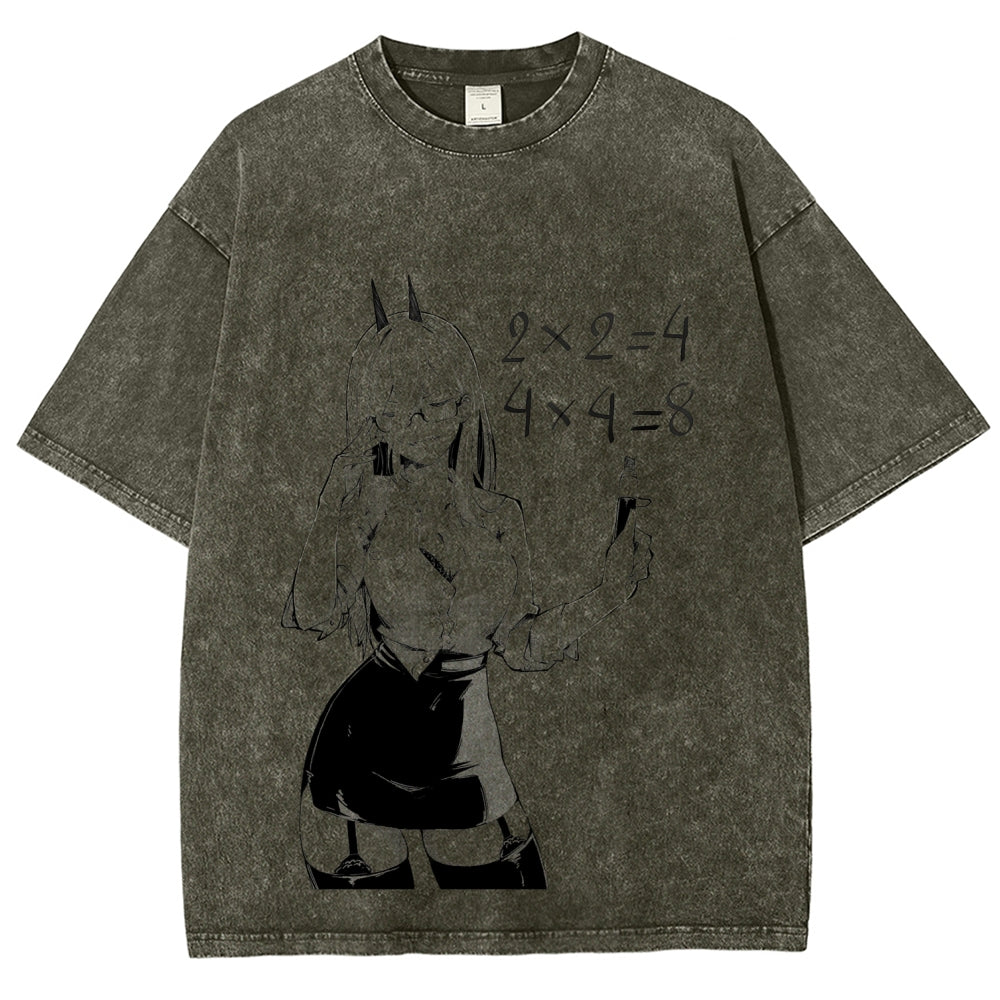 Chainsaw Man Unisex Fit Washed T-Shirt 2604004379