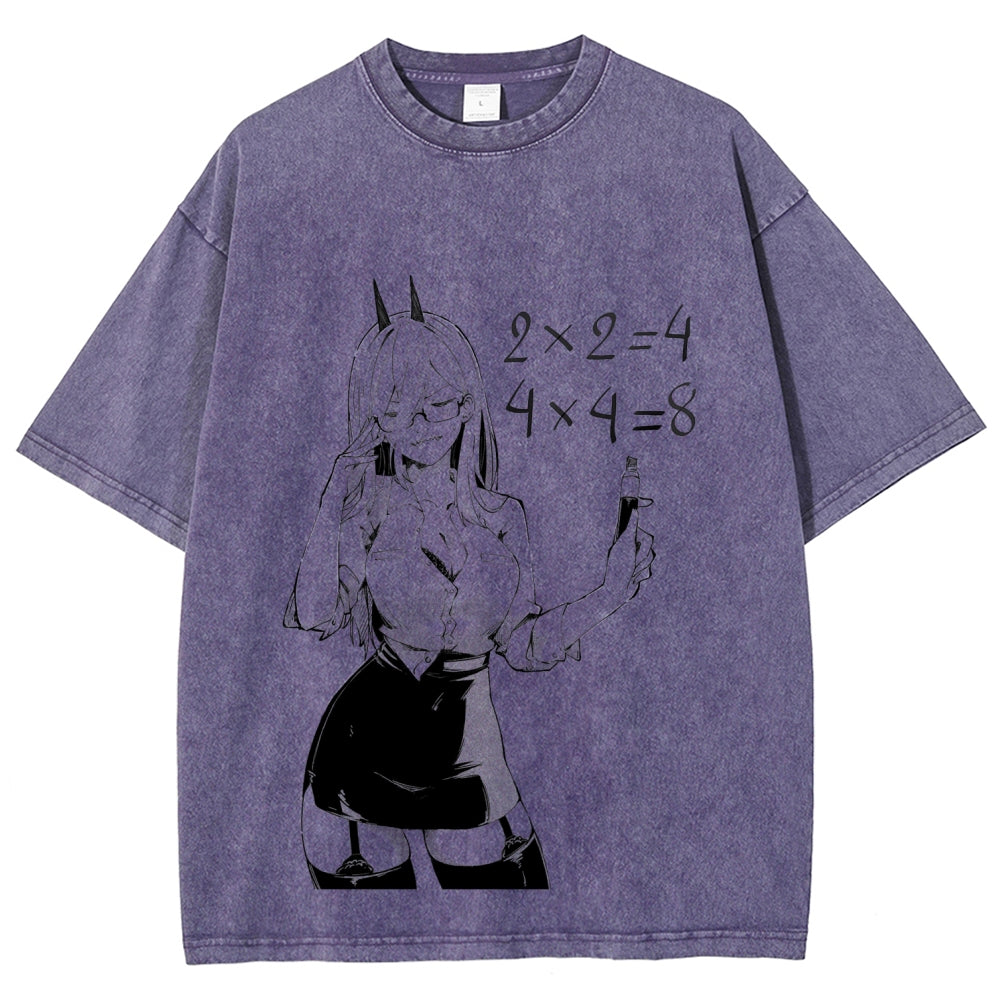 Chainsaw Man Unisex Fit Washed T-Shirt 2604004379