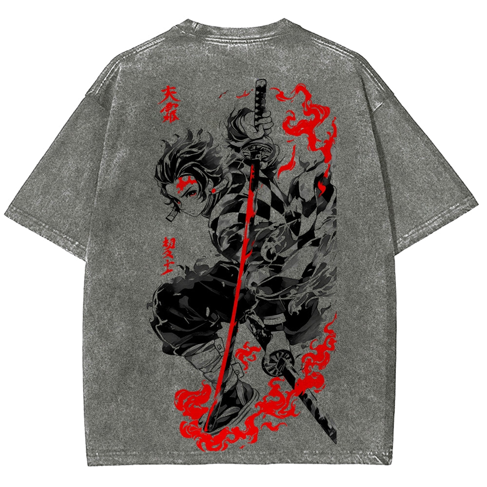 Demon Slayer Unisex Fit Washed T-Shirt 2605013389