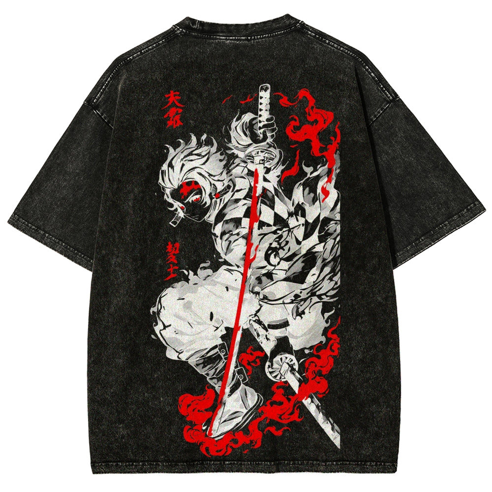 Demon Slayer Unisex Fit Washed T-Shirt 2605013389