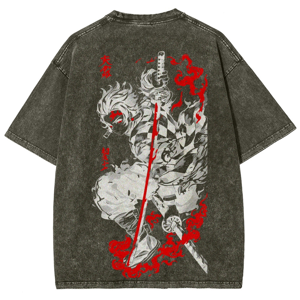 Demon Slayer Unisex Fit Washed T-Shirt 2605013389