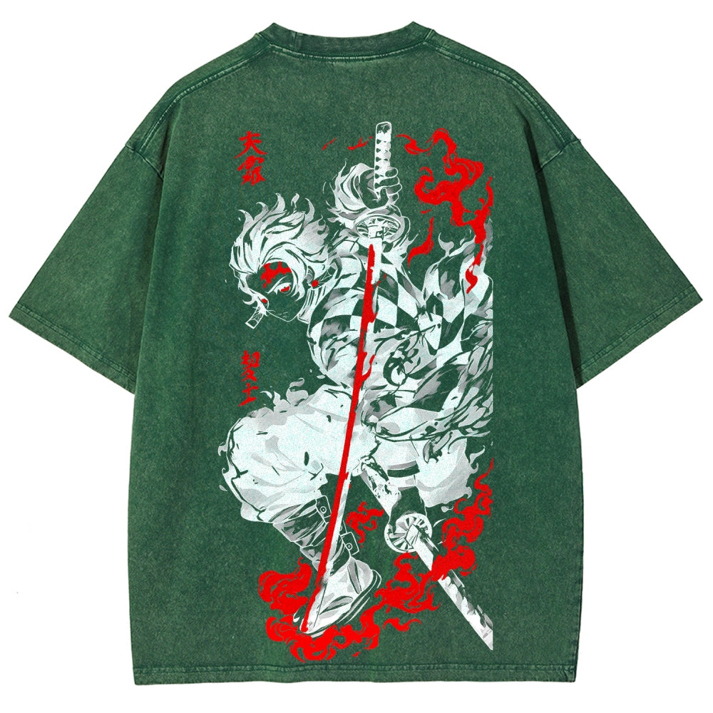 Demon Slayer Unisex Fit Washed T-Shirt 2605013389