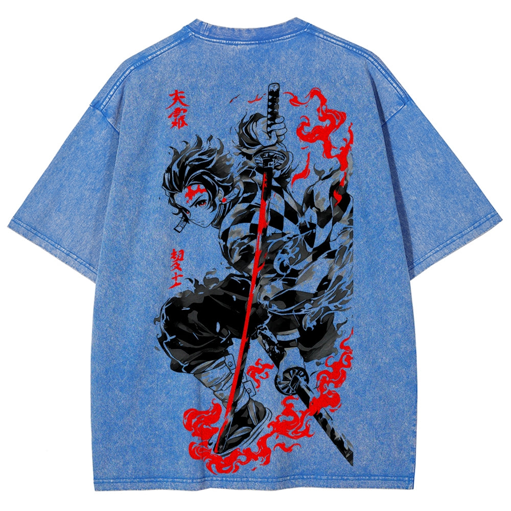 Demon Slayer Unisex Fit Washed T-Shirt 2605013389