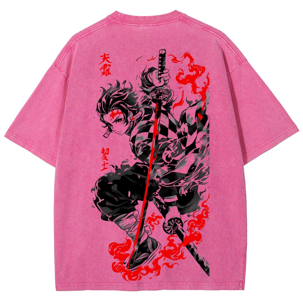 Demon Slayer Unisex Fit Washed T-Shirt 2605013389