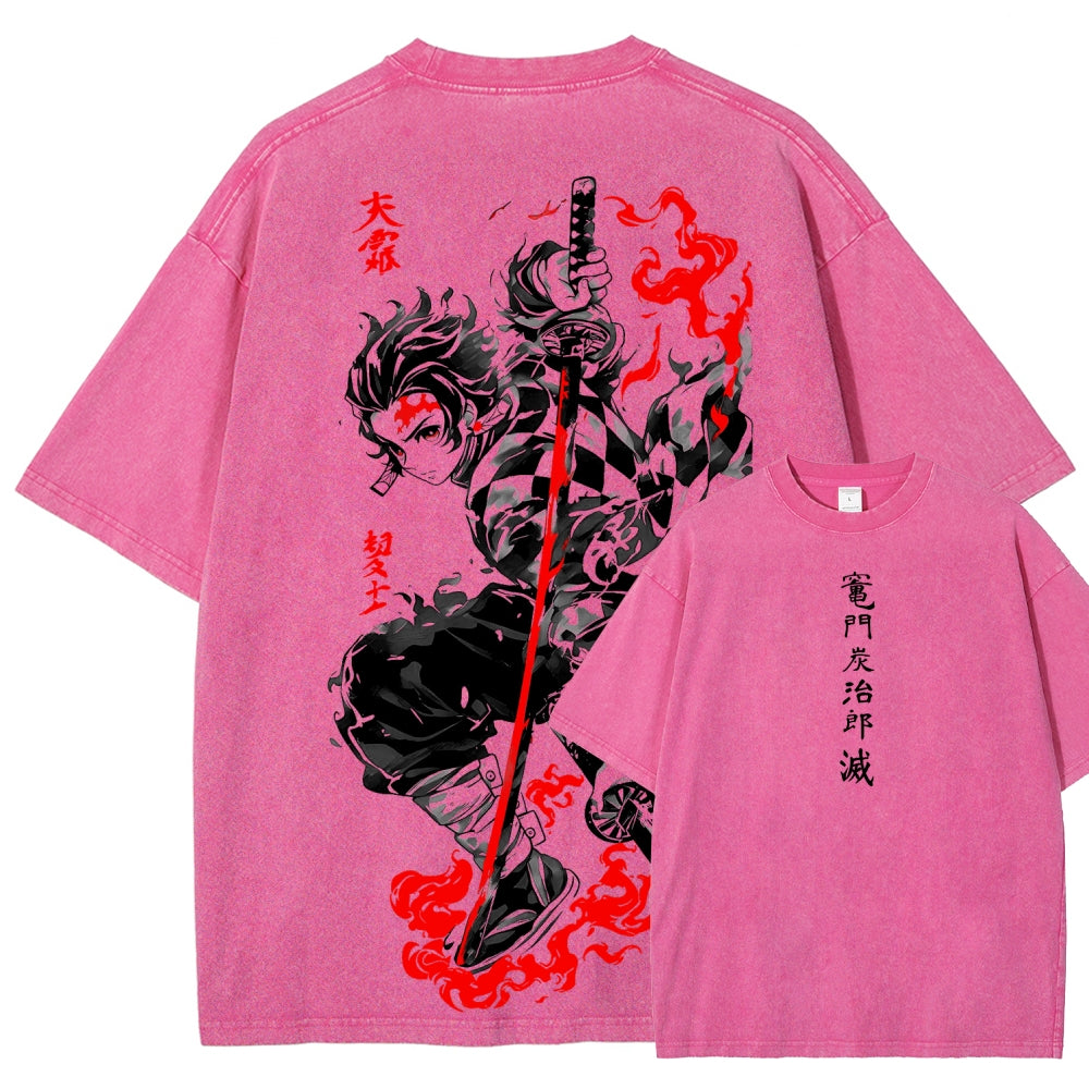 Demon Slayer Unisex Fit Washed T-Shirt 2605013389