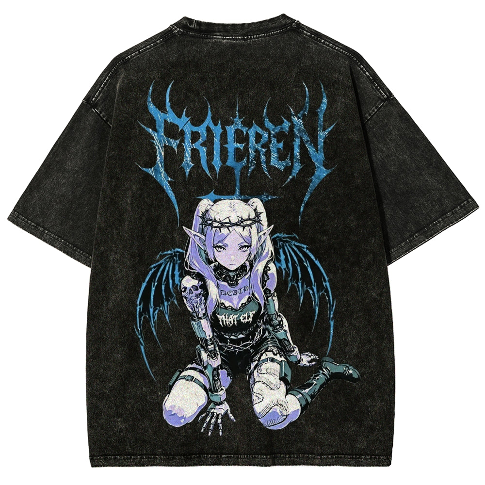 Frieren Unisex Fit Washed T-Shirt 2605013406