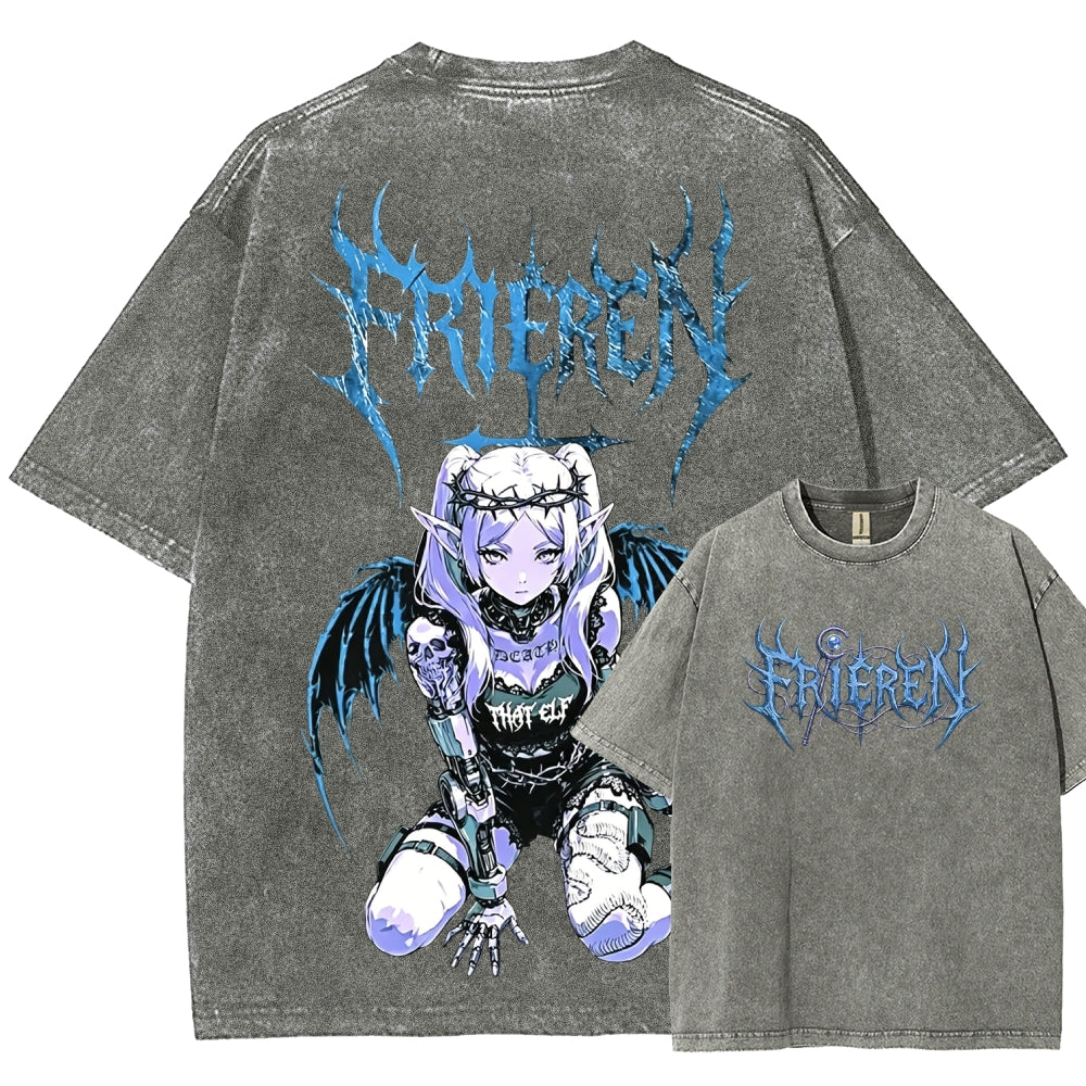 Frieren Unisex Fit Washed T-Shirt 2605013406