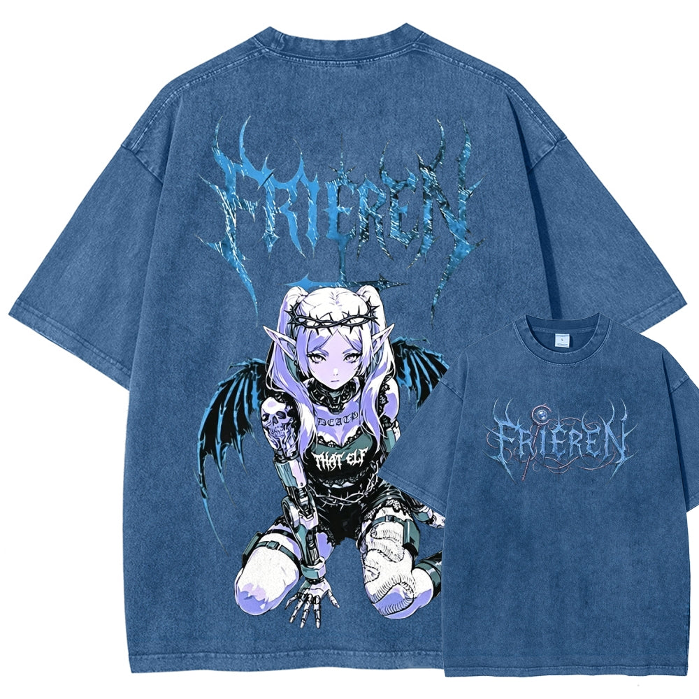 Frieren Unisex Fit Washed T-Shirt 2605013406