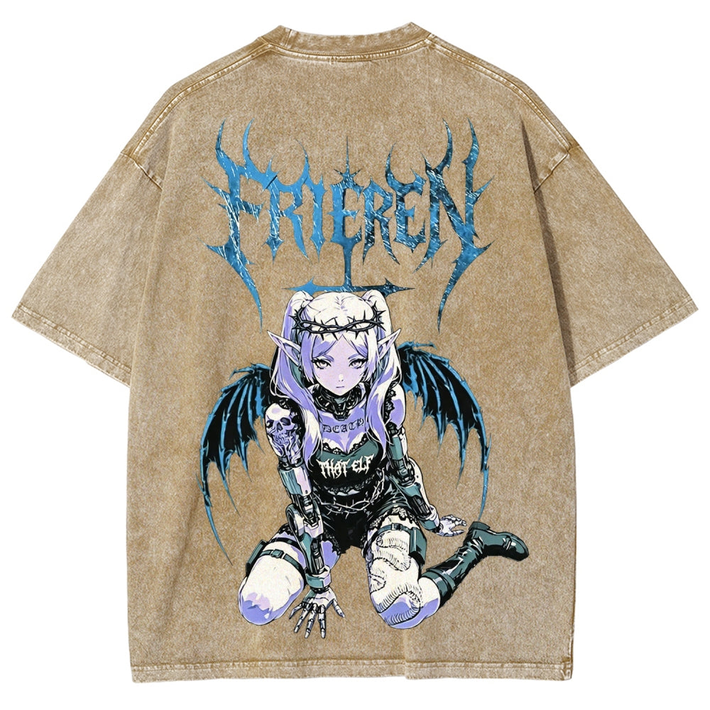 Frieren Unisex Fit Washed T-Shirt 2605013406