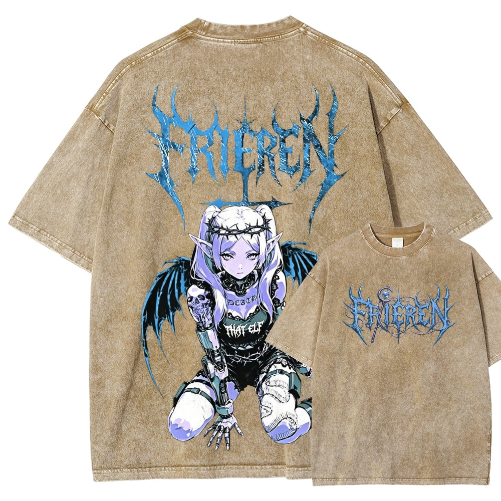 Frieren Unisex Fit Washed T-Shirt 2605013406