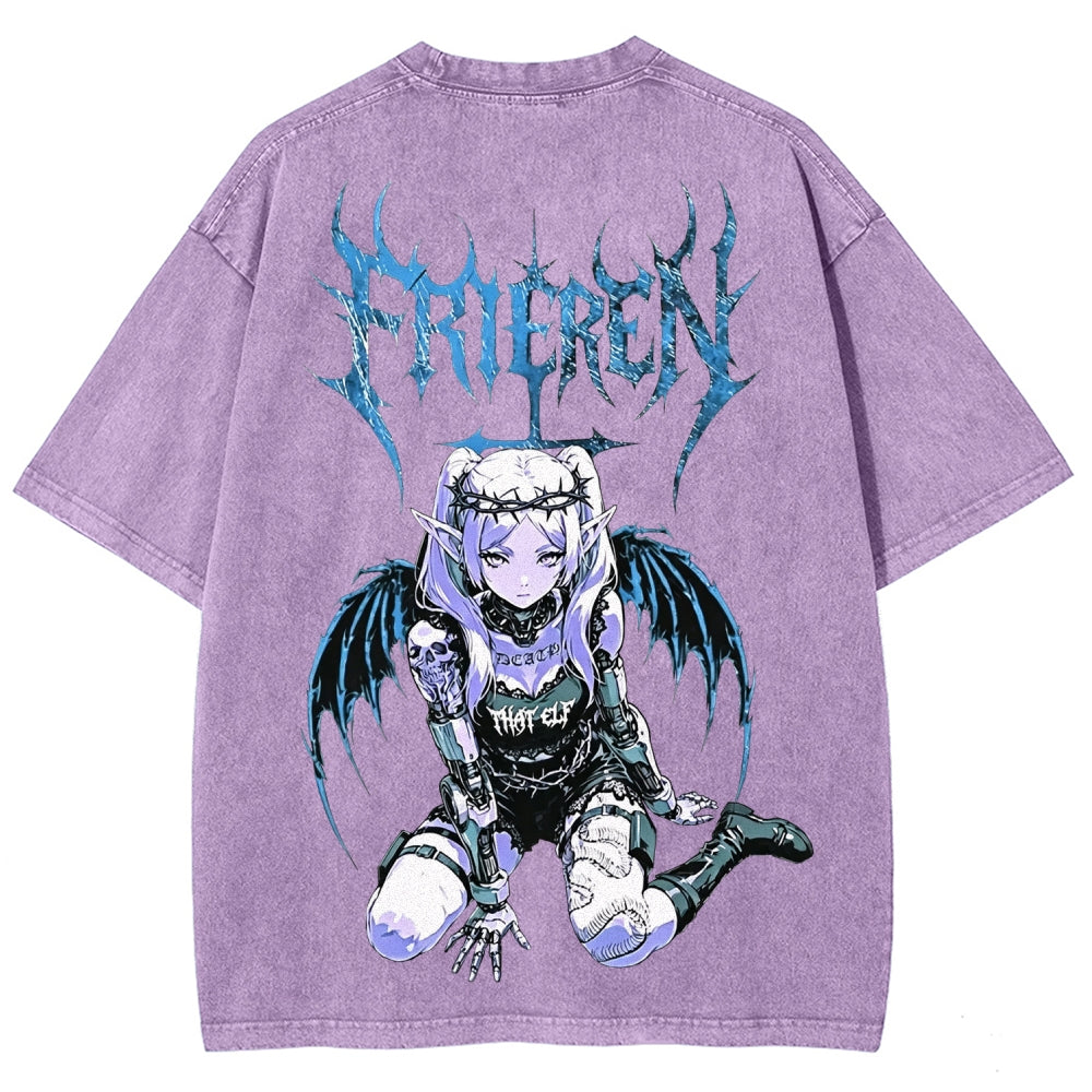 Frieren Unisex Fit Washed T-Shirt 2605013406