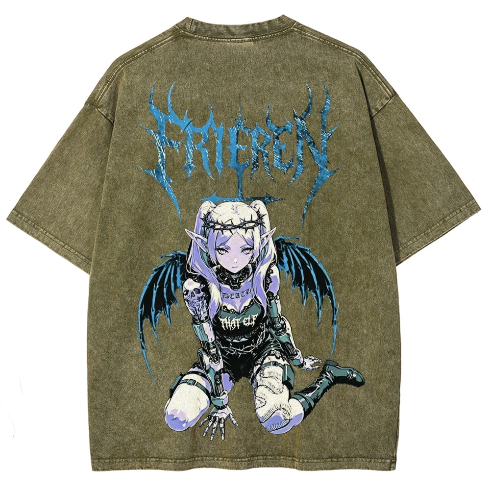 Frieren Unisex Fit Washed T-Shirt 2605013406