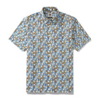 Men's Hawaiian Shirt Lily of the Valley Print Cotton Button-down