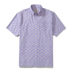 Hawaiian Shirts For Men Retro Hibiscus Print 100% Cotton Short Sleeve