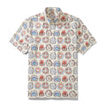 Men's Hawaiian Shirt Glamorous Market Print Cotton Button-down Short Sleeve Aloha Shirt