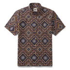 Men's Hawaiian Shirt Sharp Geometry Cotton Button-down Short Sleeve Aloha Shirt