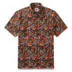 Men's Hawaiian Shirt The Playful Leopard Print Cotton Button-down Short Sleeve Aloha Shirt