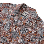 Hawaiian Shirt For Men Tiki Totem Vintage Shirt Camp Collar 100% Cotton