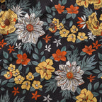 Hawaiian Shirt For Men Autumn Garden Print Shirt Camp Collar 100% Cotton