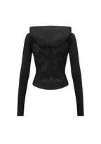 CURSE SCULPT STRETCH ZIP HOODIE WASHED CHARCOAL