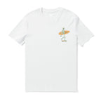 Hawaiian Tee For Men Out There☠️ 🌊BY LOINDAFLOW Tee Crew Neck 100% Cotton - WHITE