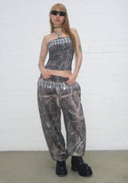 ENEMY RHINESTONE SWEATPANTS TREE CAMO
